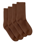 ELLA NUDE A DEEP BROWN TONE. PREMIUM ORGANIC PIMA CREW COTTON SOCKS. ETHICALLY AND SUSTAINABLY MADE IN PERU.