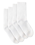 WHITE PREMIUM ORGANIC PIMA CREW COTTON SOCKS. ETHICALLY AND SUSTAINABLY MADE IN PERU.