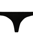 ribbed tencel thong in black