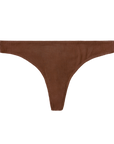 Ella thong - brown color, ribbed texture